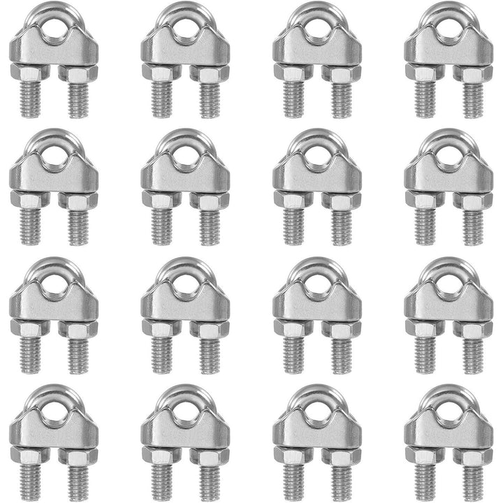 M2 / 1⁄16 in Wire Rope Clamps – 304 Stainless Steel, 16 Pack - Just Closeouts Canada Inc.