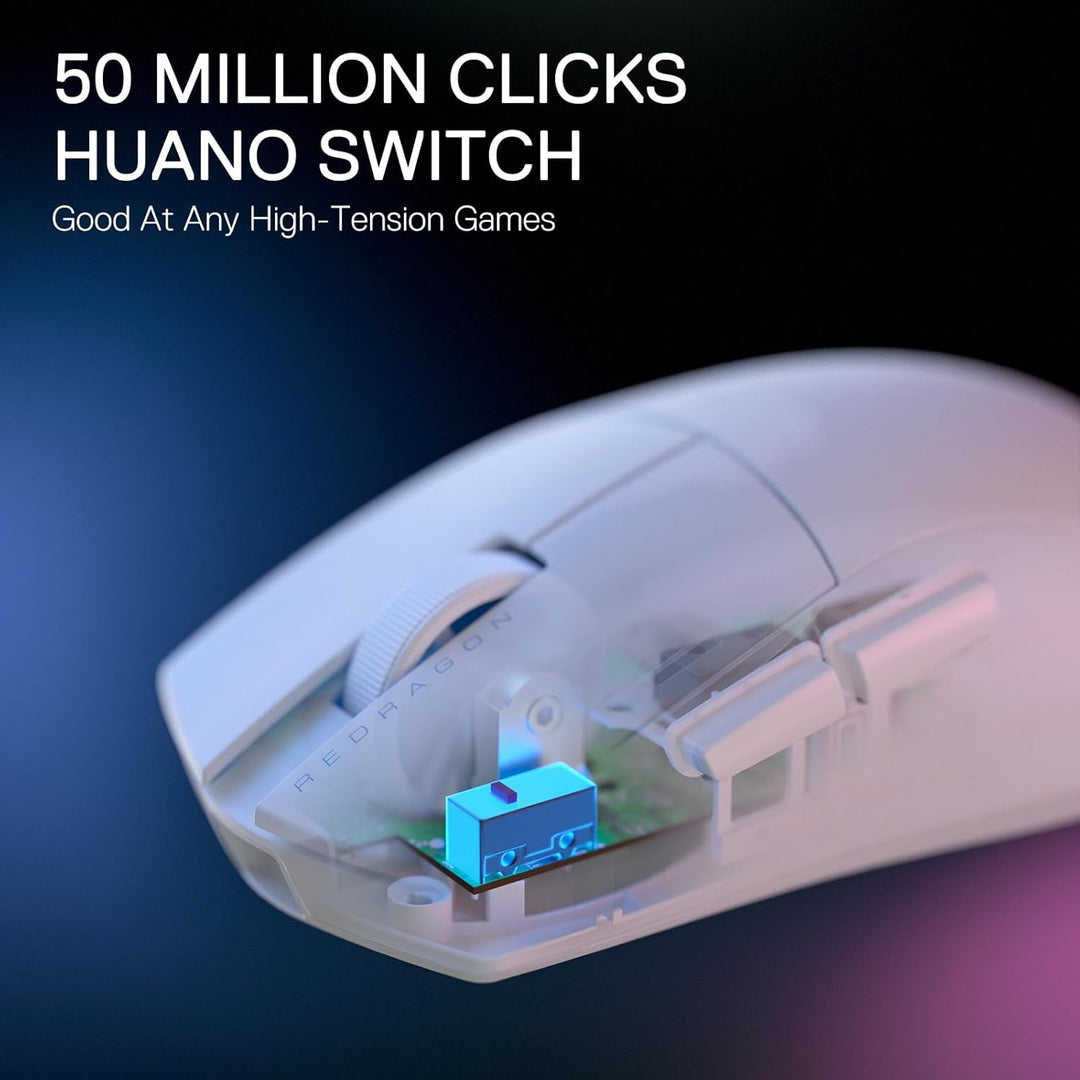 M916 PRO 3 - Mode Wireless Gaming Mouse, Hype - Speed 4K Polling Rate, 49G Ultra - Light 26K DPI Mouse w/Ergonomic Natural Grip Build, Redefinable Macro Buttons, Software Supported - Just Closeouts Canada Inc.