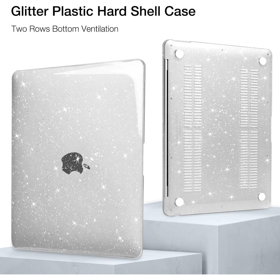 MacBook Air 15-inch Glitter Hard Shell Case Kit, Transparent - Just Closeouts Canada Inc.