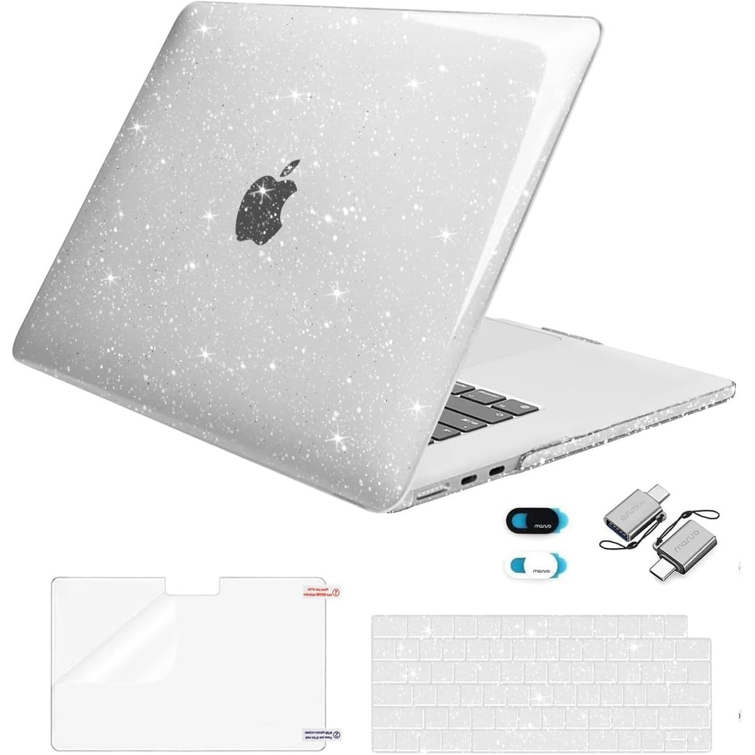 MacBook Air 15-inch Glitter Hard Shell Case Kit, Transparent - Just Closeouts Canada Inc.