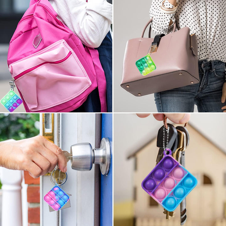 MADO 24pcs Valentines Day Gifts for Kids Classroom Mini pop Keychain Fidget Toys for Kids Adults, Mini POP ON IT Bulk Loot Bag fiilers Goodie Bag fillers for Kids, Sensory Toys - Just Closeouts Canada Inc.