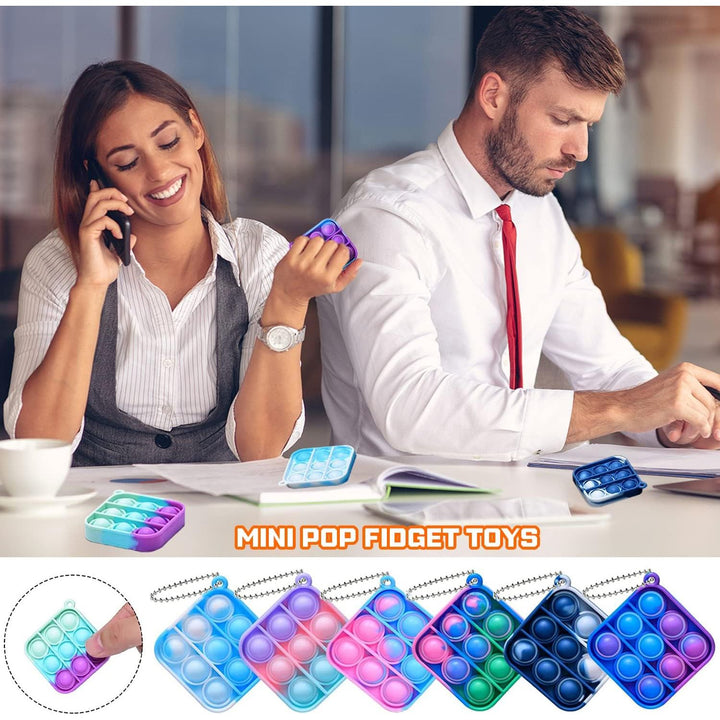MADO 24pcs Valentines Day Gifts for Kids Classroom Mini pop Keychain Fidget Toys for Kids Adults, Mini POP ON IT Bulk Loot Bag fiilers Goodie Bag fillers for Kids, Sensory Toys - Just Closeouts Canada Inc.