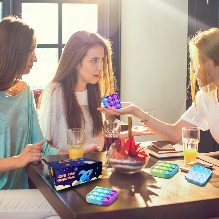 MADO 24pcs Valentines Day Gifts for Kids Classroom Mini pop Keychain Fidget Toys for Kids Adults, Mini POP ON IT Bulk Loot Bag fiilers Goodie Bag fillers for Kids, Sensory Toys - Just Closeouts Canada Inc.