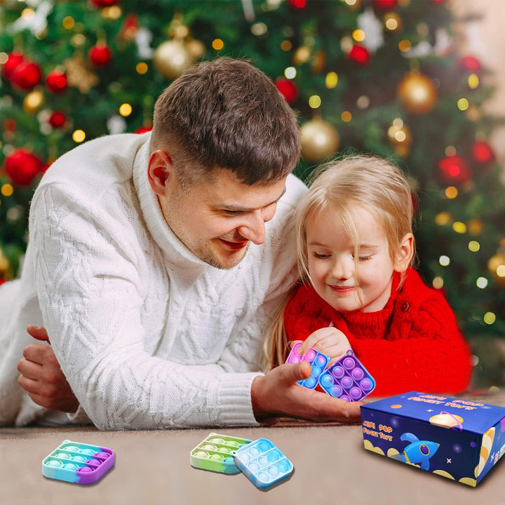 MADO 24pcs Valentines Day Gifts for Kids Classroom Mini pop Keychain Fidget Toys for Kids Adults, Mini POP ON IT Bulk Loot Bag fiilers Goodie Bag fillers for Kids, Sensory Toys - Just Closeouts Canada Inc.