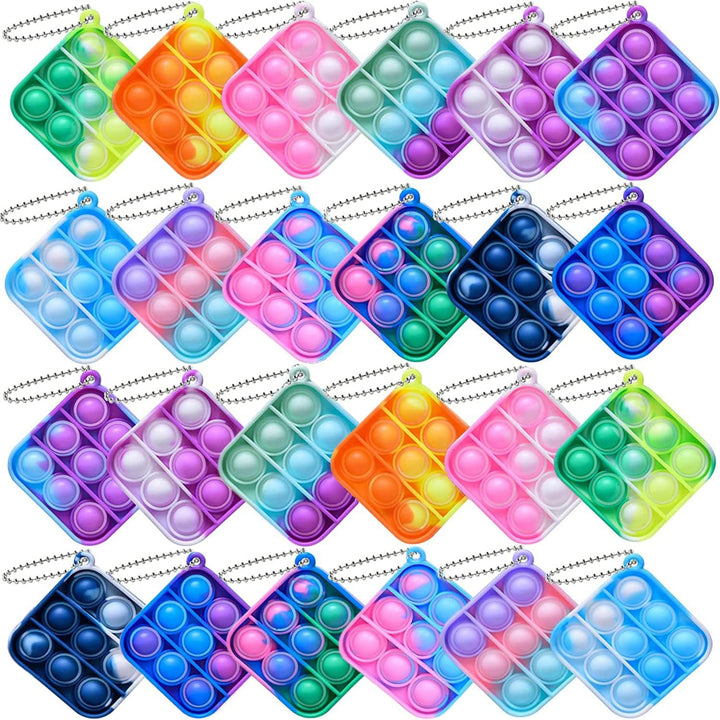 MADO 24pcs Valentines Day Gifts for Kids Classroom Mini pop Keychain Fidget Toys for Kids Adults, Mini POP ON IT Bulk Loot Bag fiilers Goodie Bag fillers for Kids, Sensory Toys - Just Closeouts Canada Inc.
