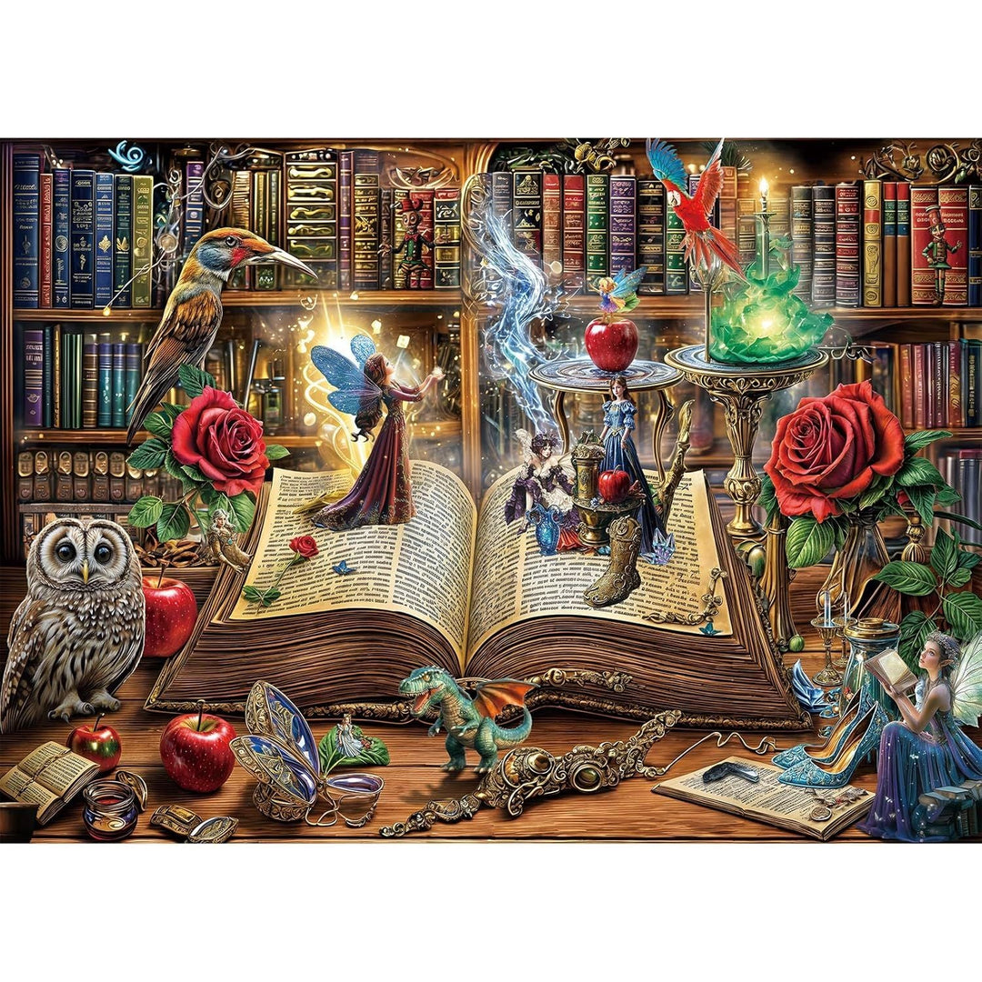 Magic Book Jigsaw Puzzles, 1000 Piece Puzzle for Adults, Family Puzzles Game, Fun Relaxing Challenging, Interlock Perfectly No Dust, Home Wall Decor, Gift for Valentine Friends Parents - Just Closeouts Canada Inc.X004IHR9MT