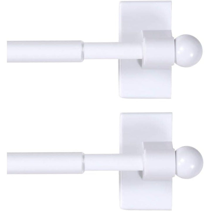 Magnetic Curtain Rods, White, 16–28 in, 2-Pack - Just Closeouts Canada Inc.