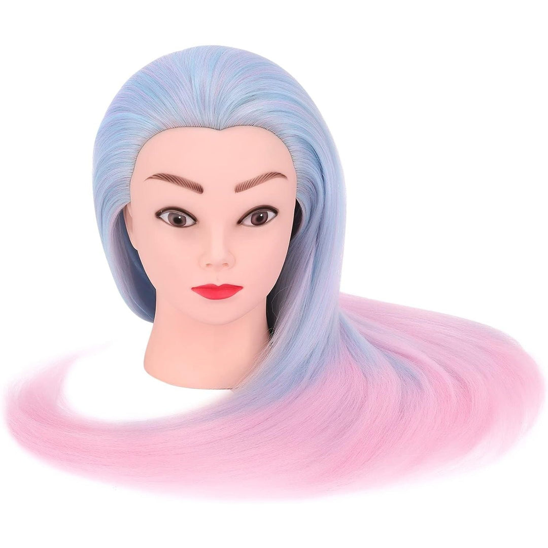 Mannequin Head, 29" Hair Mannequin with Synthetic Hair Manikin Head Practice Cosmetology Hair Doll Head Styling Hairdressing Training Braiding with Clamp Holder & Tools for Kids Girls - Just Closeouts Canada Inc.X0042B54UF