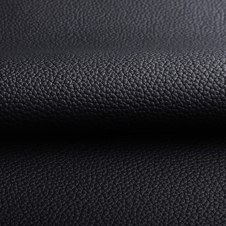 Marine Vinyl Faux Leather Upholstery Fabric 0.9 mm Thickness: Waterproof, Scratch - resistant, Perfect for Upholstering Cars, Outdoor Yachts, and Home Furniture (Black,Pre - Cut 2 Yards) - Just Closeouts Canada Inc.