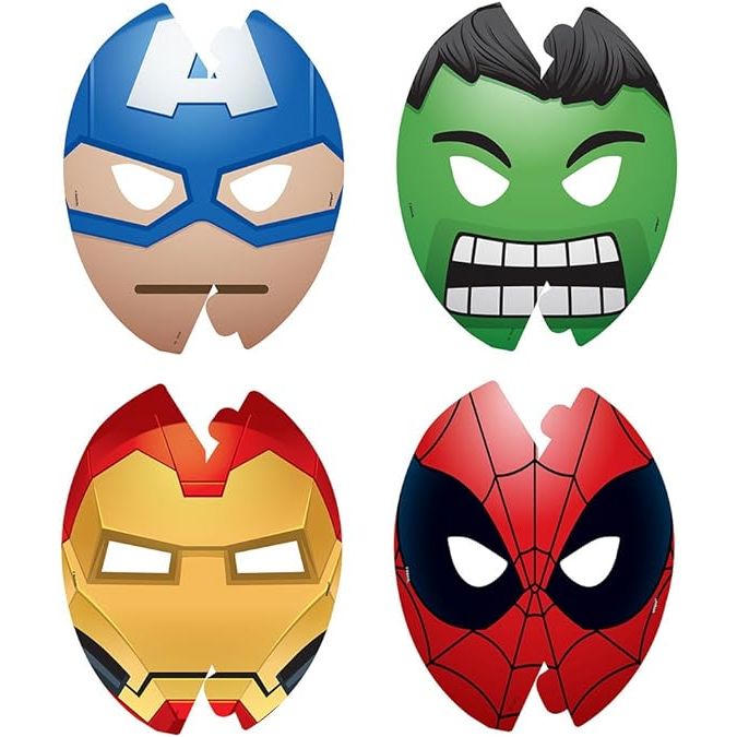 Marvel Emoticon Party Masks, 8 Count - Just Closeouts Canada Inc.011179510917