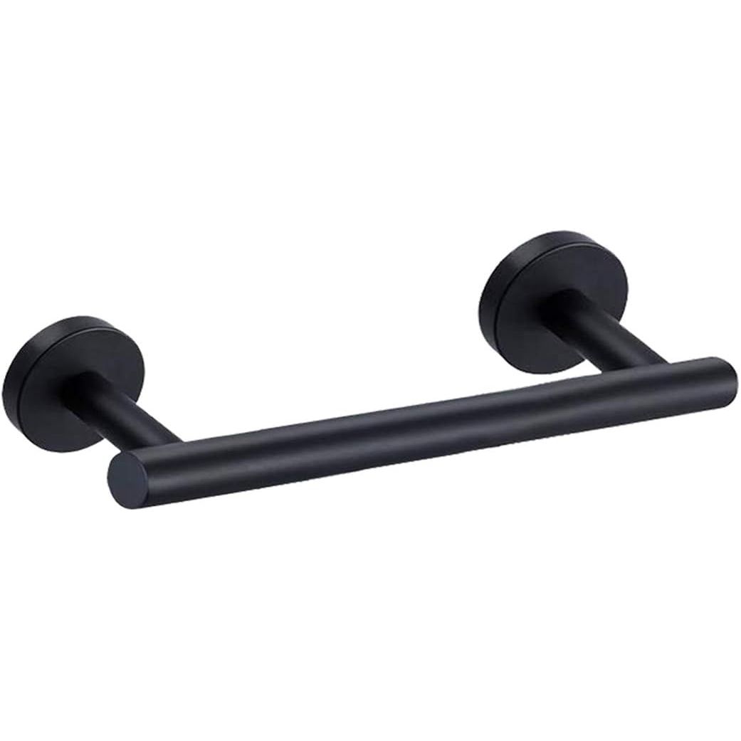Matte Black Bath Hand Towel Bar Single Bars Towel Rack Rod Classic Wall Mounted Stainless Steel Bathroom Towel Bar Toilet Kitchen Towel Shelf Single Layer, 9inch - Just Closeouts Canada Inc.