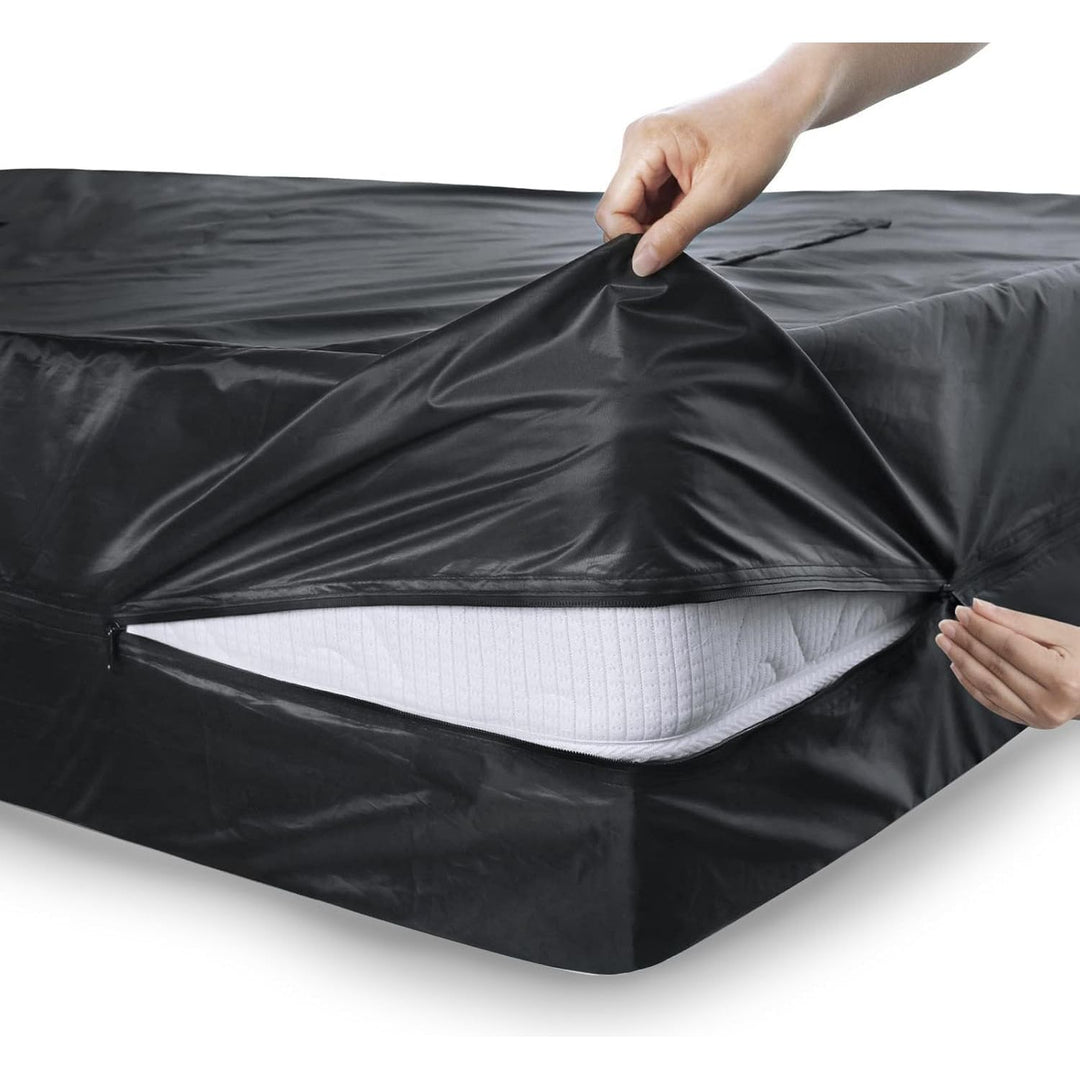 Mattress Bags for Moving Twin 2 Pack, Mattress Storage Bag Waterproof with Strong Handles & Double Zippers, Reusable Mattress Protector, Black - Just Closeouts Canada Inc.