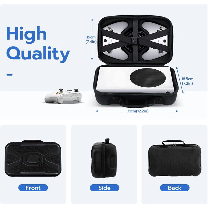 Mcbazel Hard Carrying Case for Xbox Series S, Travel Case Storage Bag for Xbox Series S Console Wireless Controller & Gaming Accessories - Black - Just Closeouts Canada Inc.
