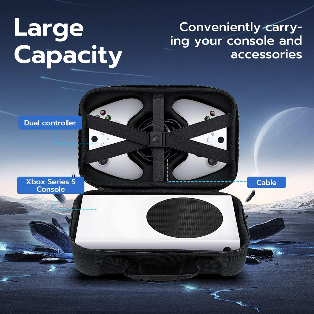 Mcbazel Hard Carrying Case for Xbox Series S, Travel Case Storage Bag for Xbox Series S Console Wireless Controller & Gaming Accessories - Black - Just Closeouts Canada Inc.