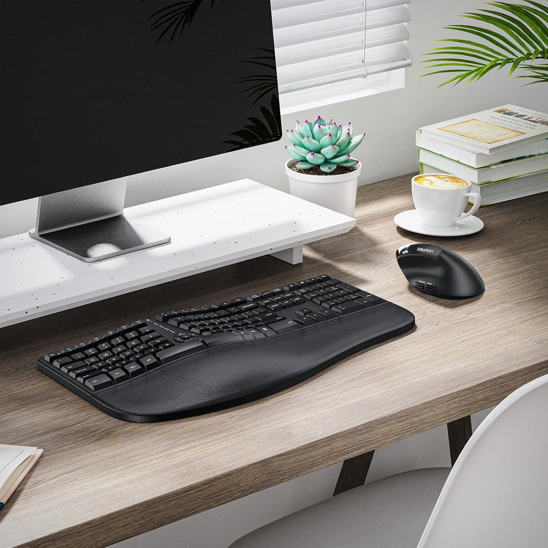 Meetion Ergonomic Wireless Keyboard and Mouse - Just Closeouts Canada Inc.