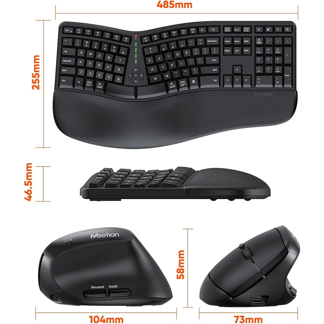 Meetion Ergonomic Wireless Keyboard and Mouse - Just Closeouts Canada Inc.