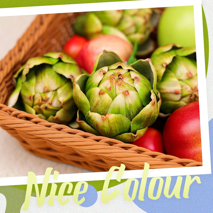 Meiwlong 6Pcs Artificial Fake Artichoke Vegetable Small Green Artichoke Faux Realistic Artichoke Flowers Bouquet Decoration Centerpiece Wedding Home Tabletop Kitchen Decor - Just Closeouts Canada Inc.