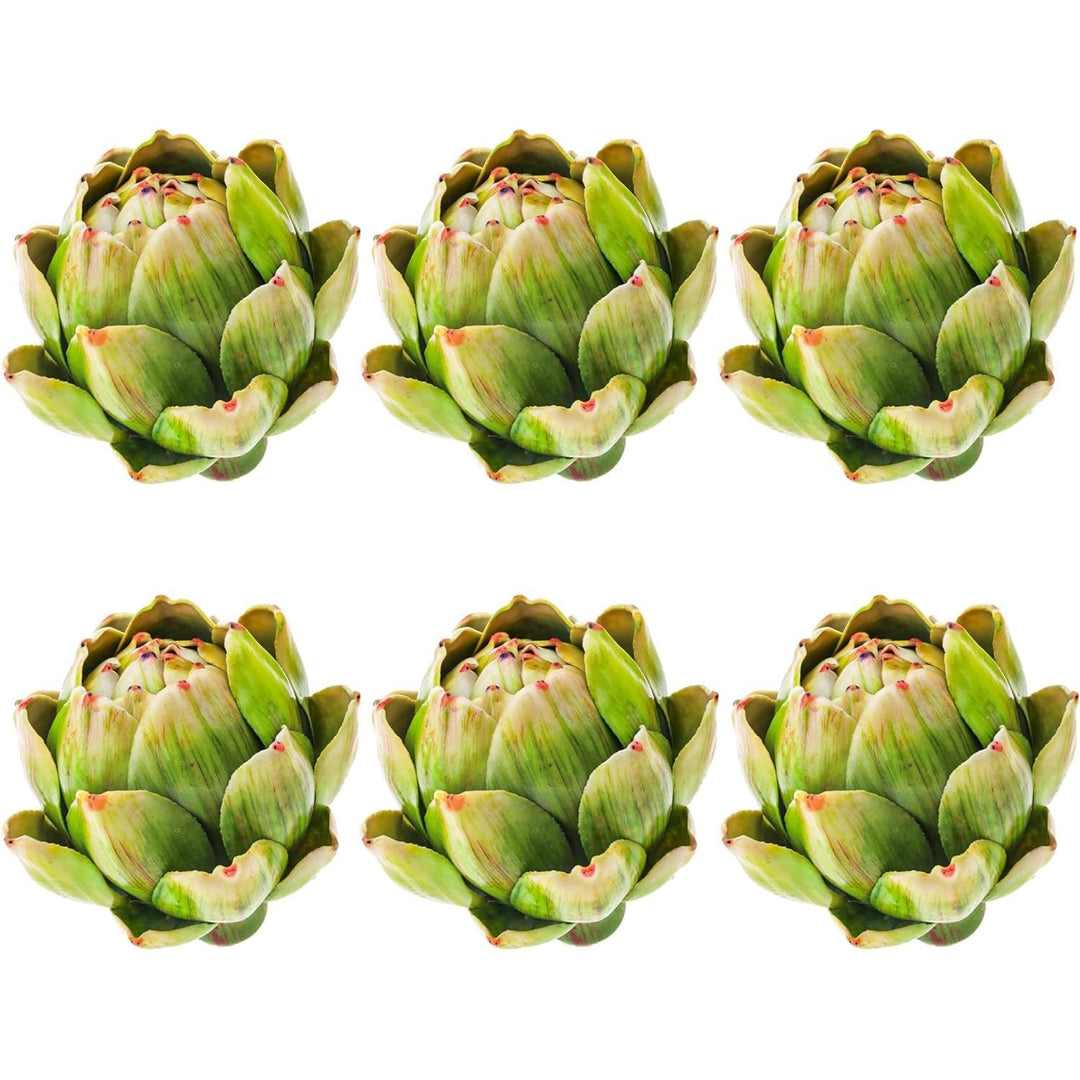 Meiwlong 6Pcs Artificial Fake Artichoke Vegetable Small Green Artichoke Faux Realistic Artichoke Flowers Bouquet Decoration Centerpiece Wedding Home Tabletop Kitchen Decor - Just Closeouts Canada Inc.