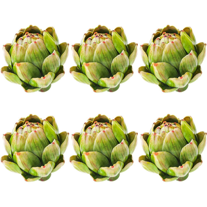 Meiwlong 6Pcs Artificial Fake Artichoke Vegetable Small Green Artichoke Faux Realistic Artichoke Flowers Bouquet Decoration Centerpiece Wedding Home Tabletop Kitchen Decor - Just Closeouts Canada Inc.