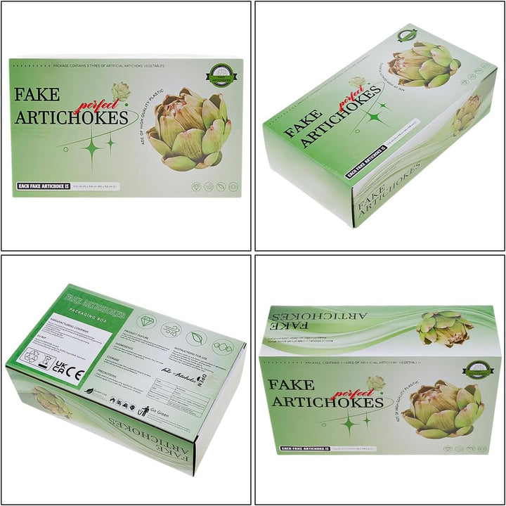 Meiwlong 6Pcs Artificial Fake Artichoke Vegetable Small Green Artichoke Faux Realistic Artichoke Flowers Bouquet Decoration Centerpiece Wedding Home Tabletop Kitchen Decor - Just Closeouts Canada Inc.