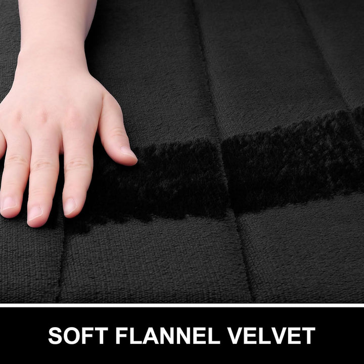 Memory Foam Bath Mat Bathroom Mat 24" x 36" Black - Just Closeouts Canada Inc.