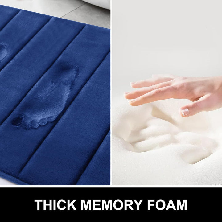 Memory Foam Bath Mat Bathroom Mat 24" x 36" Navy - Just Closeouts Canada Inc.