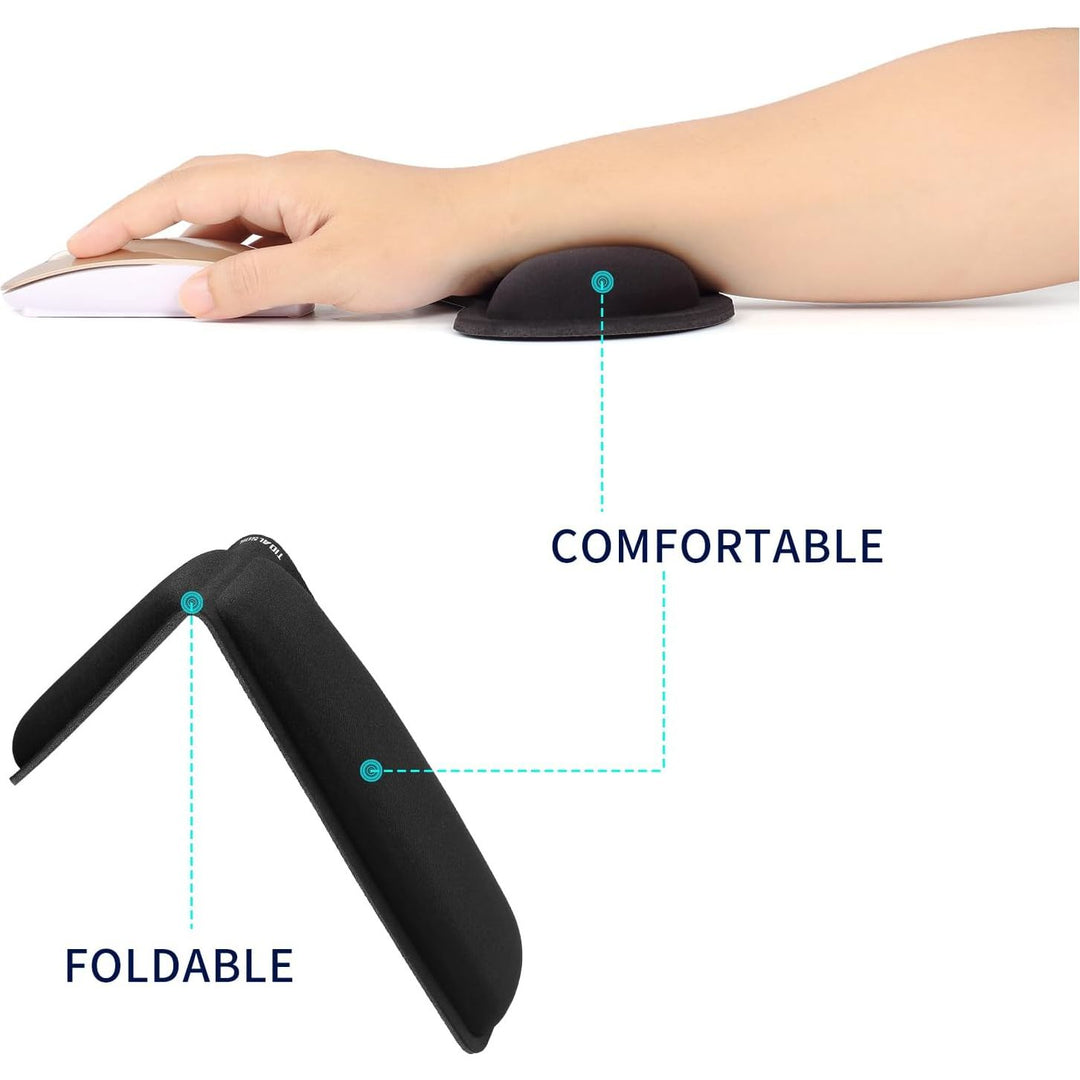 Memory Foam Set Keyboard Wrist Rest Pad, Mouse Wrist Cushion Support for Office, Computer, Laptop, Comfortable, Lightweight for Easy Typing Pain Relief, Black - Just Closeouts Canada Inc.