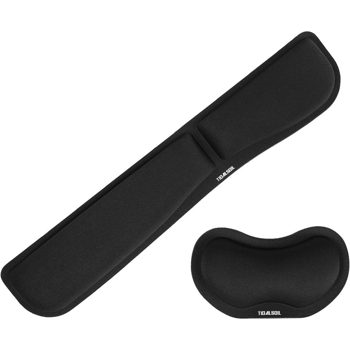 Memory Foam Set Keyboard Wrist Rest Pad, Mouse Wrist Cushion Support for Office, Computer, Laptop, Comfortable, Lightweight for Easy Typing Pain Relief, Black - Just Closeouts Canada Inc.