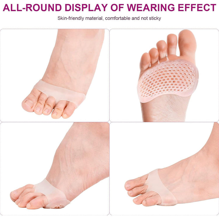 Metatarsal Pads for Women 6 pack, Upgrade Ball of Foot Cushion, Metatarsal Foot Pads for Pain Relief, Soft Forefoot Pad Foot Gel Pads Shoe Pads - Just Closeouts Canada Inc.