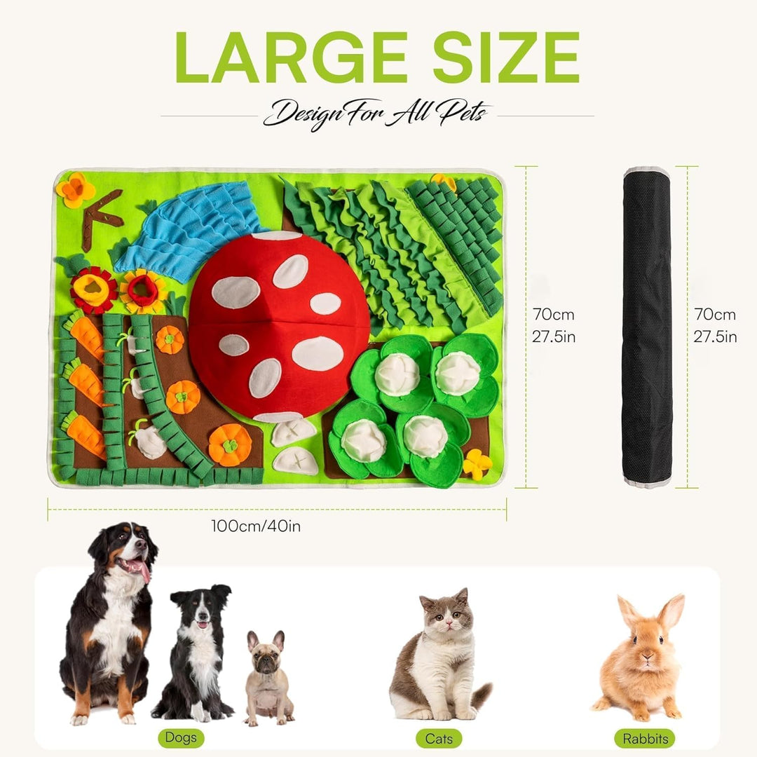 Mewoo Snuffle Mat for Dogs Large Breed, 40''x27.5'' Sniff Mat for Dogs, Dog Sniffing Mat Large Breed with Squeaky, Dog Snuffle Enrichment Puzzle Interactive Dog Toys for Boredom Large Breed Dogs - Just Closeouts Canada Inc.