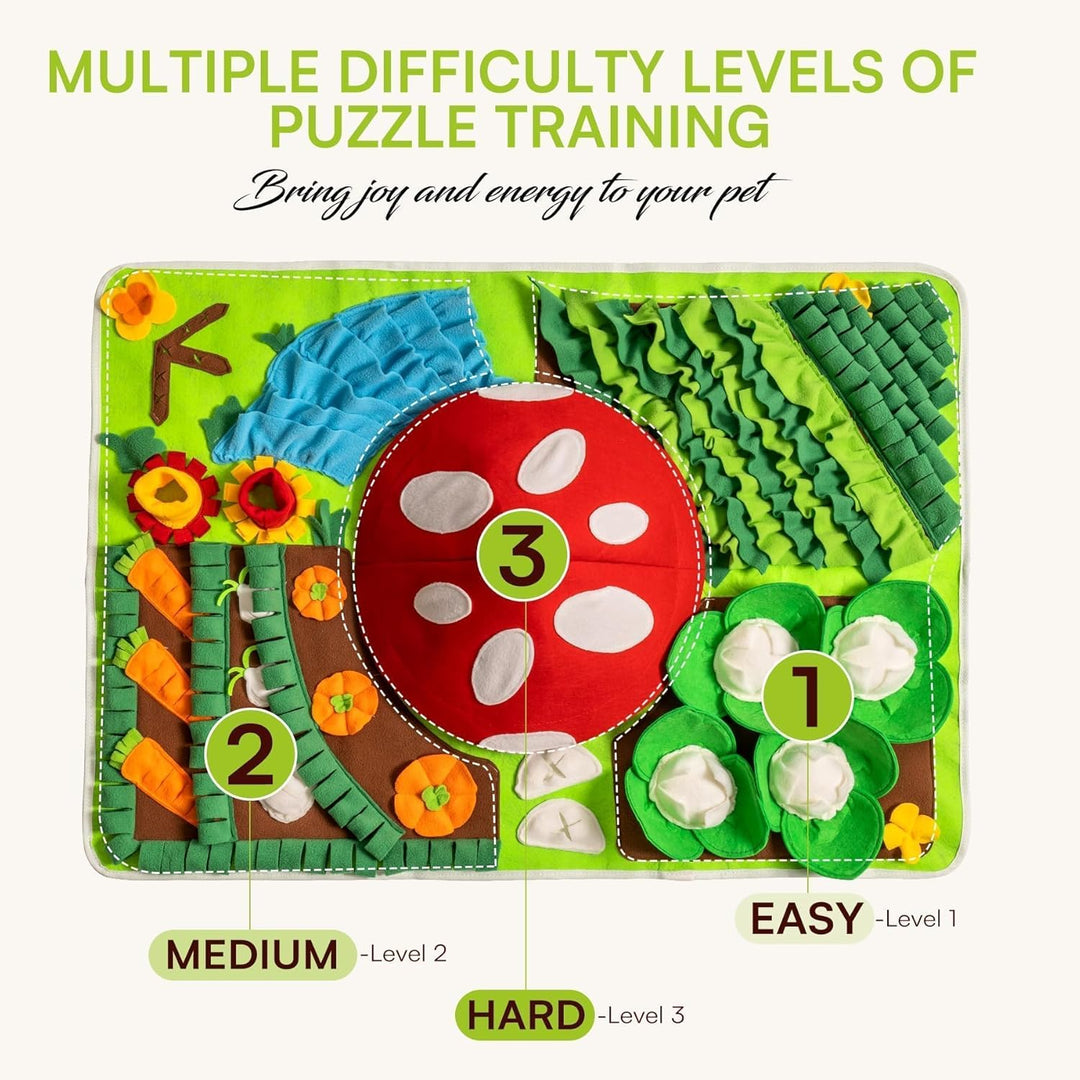 Mewoo Snuffle Mat for Dogs Large Breed, 40''x27.5'' Sniff Mat for Dogs, Dog Sniffing Mat Large Breed with Squeaky, Dog Snuffle Enrichment Puzzle Interactive Dog Toys for Boredom Large Breed Dogs - Just Closeouts Canada Inc.