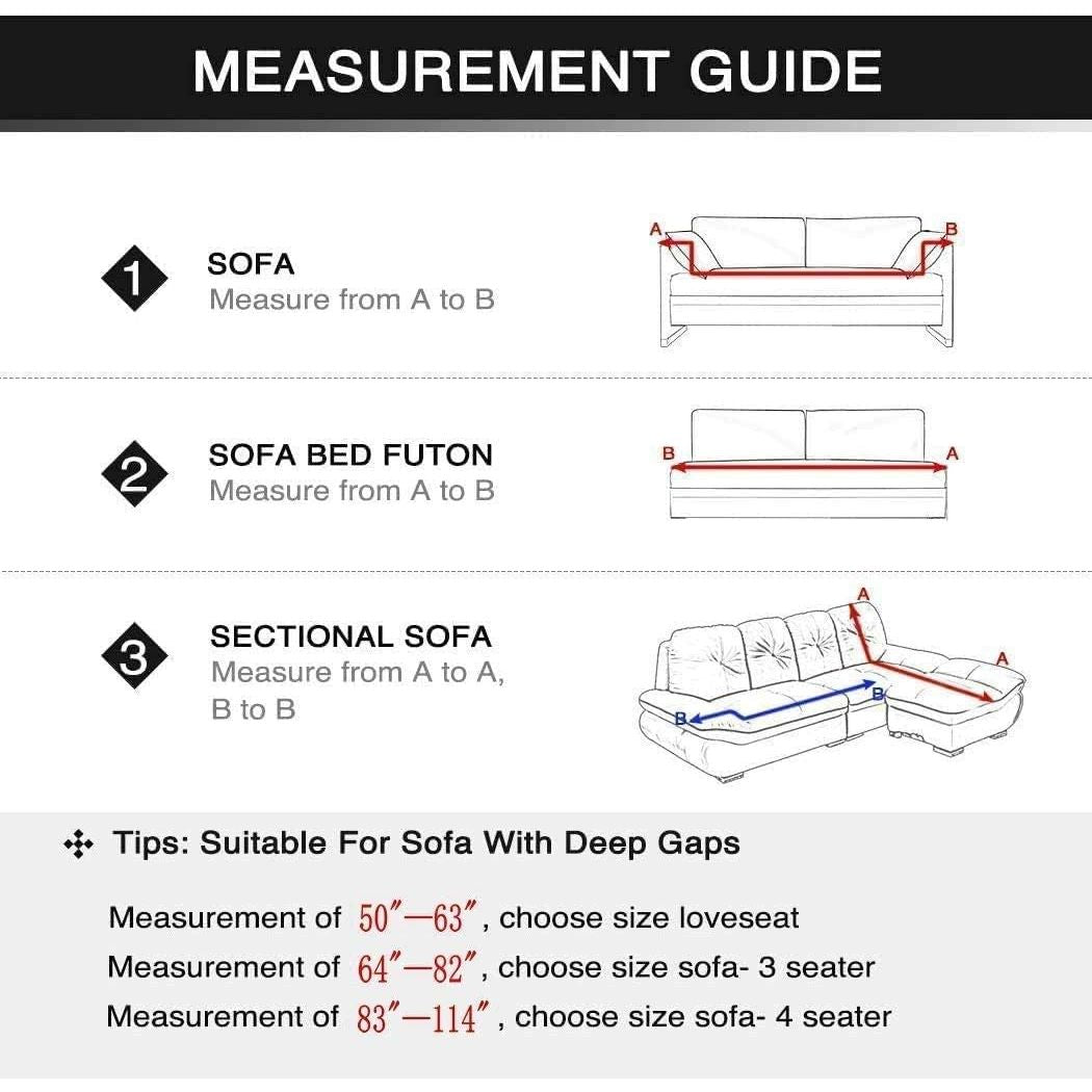 MIDODO Printed Couch Cover Stretch Sofa Covers Patterned Sofas Seater Slipcovers for 4 Cushion Couch Set (LY, 4 Seater/Large 3 Seater) - Just Closeouts Canada Inc.