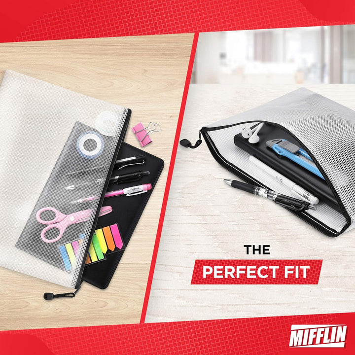 Mifflin Mesh Zipper Pouch Waterproof Large, 24pk - Just Closeouts Canada Inc.