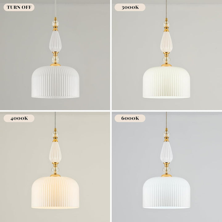 Milk Glass Pendant Lights Modern White Pendant Lights Kitchen Island Vintage Adjustable Hanging Lamp for Dining Room Bedroom Foyer Kitchen Sink - Just Closeouts Canada Inc.X004CWSTBF