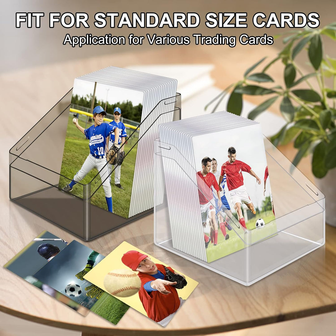 Mlikero Card Deck Cases, 6 Pack Acrylic Card Box for Trading Cards, Sturdy Card Storage Boxes Holding 100+ Sleeved Cards with 6 Dividers, Clear Card Storage Boxes fit for MTG, Sport Cards… - Just Closeouts Canada Inc.