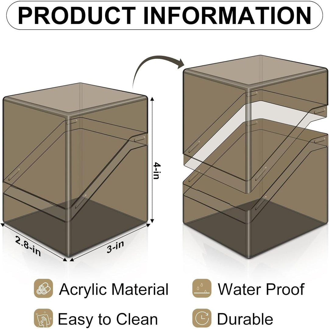Mlikero Card Deck Cases, 6 Pack Acrylic Card Box for Trading Cards, Sturdy Card Storage Boxes Holding 100+ Sleeved Cards with 6 Dividers, Clear Card Storage Boxes fit for MTG, Sport Cards… - Just Closeouts Canada Inc.