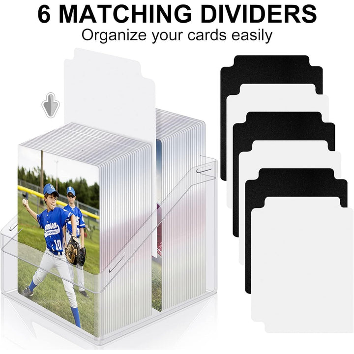 Mlikero Card Deck Cases, 6 Pack Acrylic Card Box for Trading Cards, Sturdy Card Storage Boxes Holding 100+ Sleeved Cards with 6 Dividers, Clear Card Storage Boxes fit for MTG, Sport Cards… - Just Closeouts Canada Inc.