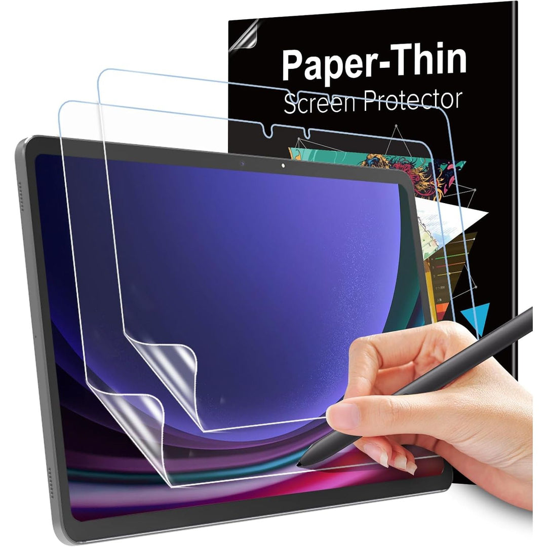MoKo 2 Pack Paper Screen Protector for Samsung Galaxy Tab S9 FE 5G 2023/Tab S9 2023/Tab S8 2022/Tab S7 2020, Paper Feeling for Writing Anti - Glare Galaxy Tab S9 FE Screen Protector fit for S - Pen, Matte - Just Closeouts Canada Inc.