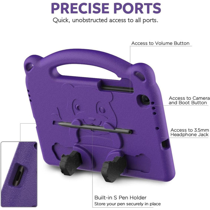 MoKo Kids Case for Samsung Galaxy Tab S6 Lite 10.4 Inch 2024/2022/2020 (Model: SM - P620/P625/P613/P619/P610/P615/P617),EVA Foam Kids - Friendly Carrying Case with Hand - Grip & Stand & Pen Holder, Purple - Just Closeouts Canada Inc.