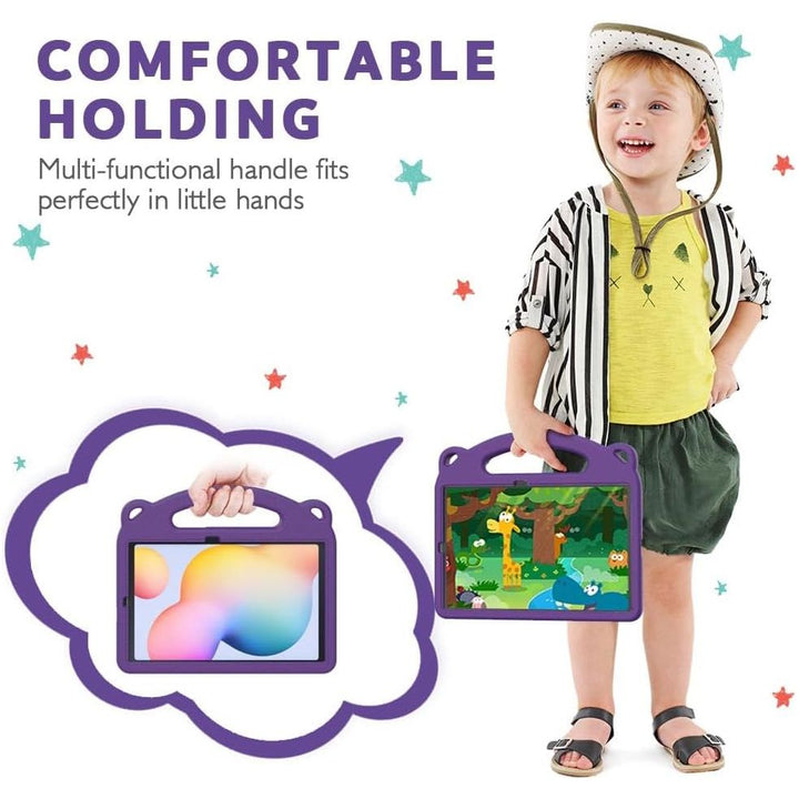 MoKo Kids Case for Samsung Galaxy Tab S6 Lite 10.4 Inch 2024/2022/2020 (Model: SM - P620/P625/P613/P619/P610/P615/P617),EVA Foam Kids - Friendly Carrying Case with Hand - Grip & Stand & Pen Holder, Purple - Just Closeouts Canada Inc.