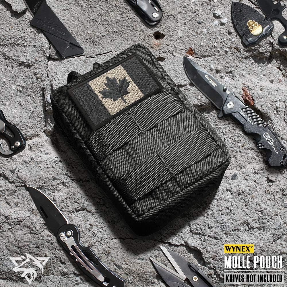 MOLLE Utility Pouch Set – Black, Small & Large (2 Pack) - Just Closeouts Canada Inc.
