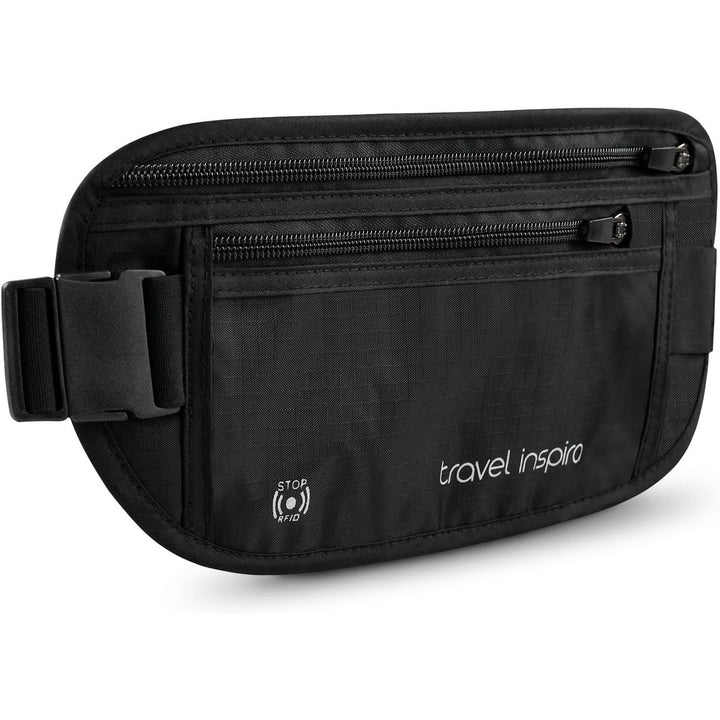 Money Belt for Travel - Slim Plus Size Passport Holder RFID Blocking Travel Wallet Hidden Pouch Under Clothes to Protect Documents Secure Money Belt for Men Women Travel Essentials - Just Closeouts Canada Inc.X004DNGNLB