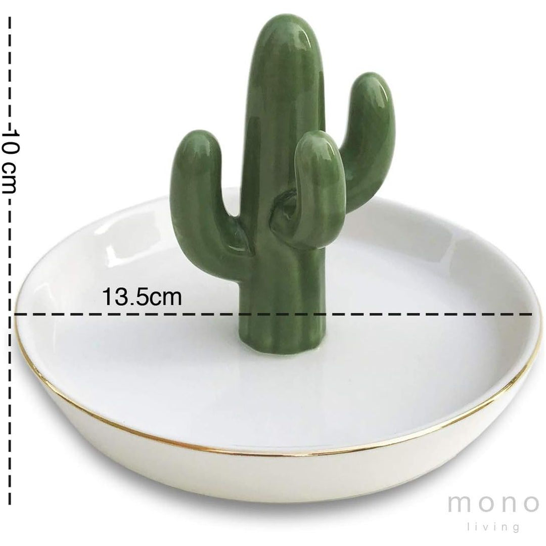 Mono living Ceramic Cactus Ring Holder Dish, Birthday Gifts for Women Her Teen Girls, Jewellery Tray Organizer, Cool Wall Bedroom Aesthetic Western Decor, Thanksgiving Christmas, Trinket Rack - Just Closeouts Canada Inc.