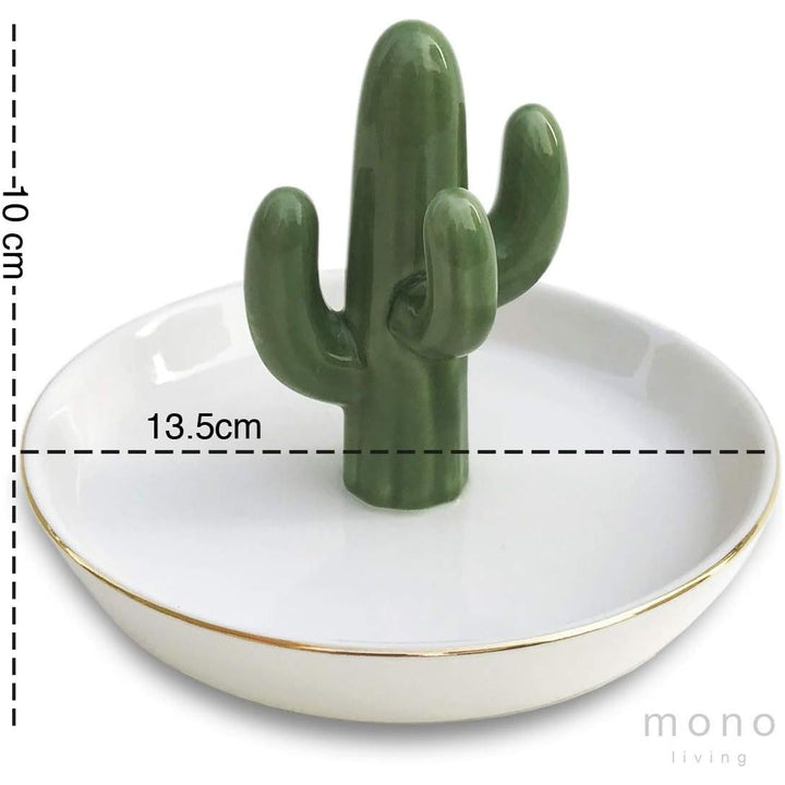 Mono living Ceramic Cactus Ring Holder Dish, Birthday Gifts for Women Her Teen Girls, Jewellery Tray Organizer, Cool Wall Bedroom Aesthetic Western Decor, Thanksgiving Christmas, Trinket Rack - Just Closeouts Canada Inc.