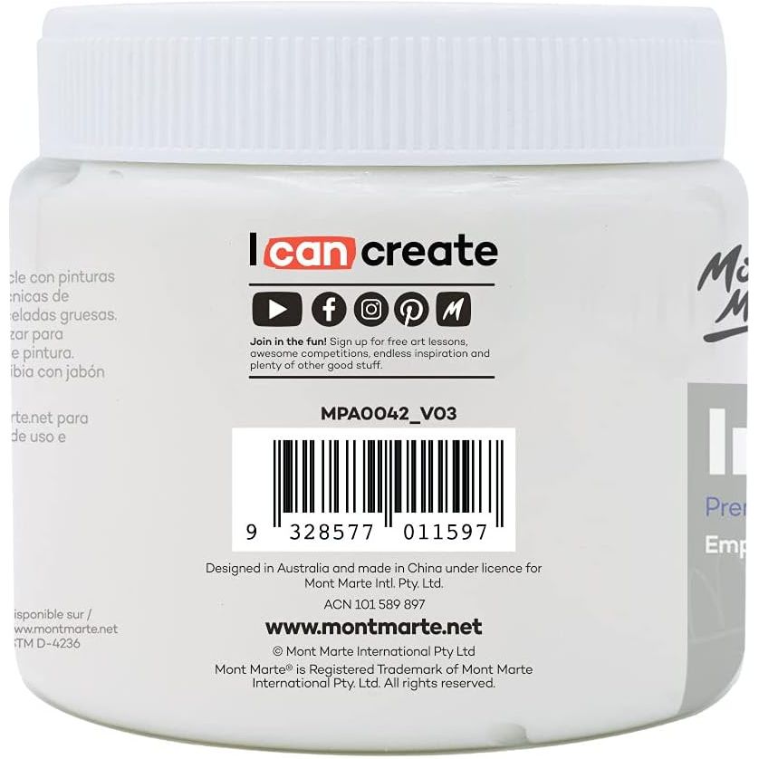 Mont Marte Impasto Acrylic Medium 500ml (17oz) - Just Closeouts Canada Inc.
