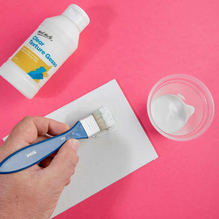 Mont Marte Premium Clear Texture Gesso 8.4oz (250ml), Suitable for Acrylic Paint, Oil Paint, Colour Pencils, Pastels, Graphite and Charcoal - Just Closeouts Canada Inc.