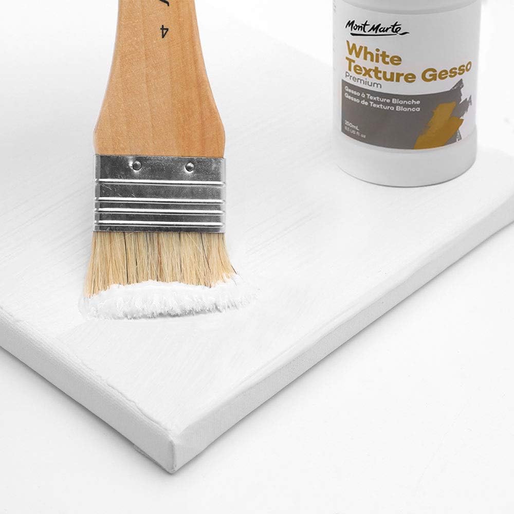 Mont Marte Premium White Texture Gesso 250ml (8.4oz), Suitable for Acrylic Paint, Oil Paint, Colour Pencils, Pastels, Graphite and Charcoal - Just Closeouts Canada Inc.