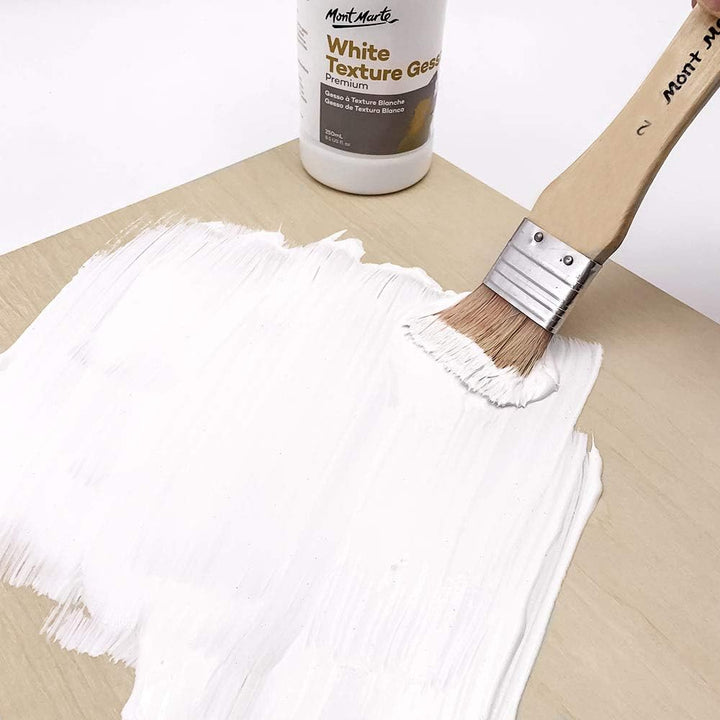 Mont Marte Premium White Texture Gesso 250ml (8.4oz), Suitable for Acrylic Paint, Oil Paint, Colour Pencils, Pastels, Graphite and Charcoal - Just Closeouts Canada Inc.