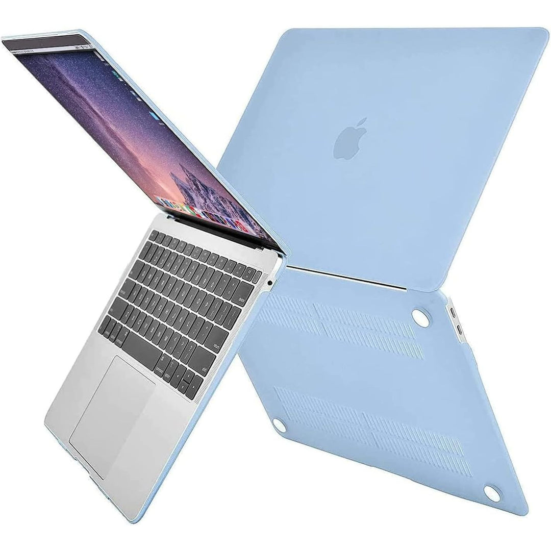 MOSISO Compatible with MacBook Air 13 inch Case 2022, 2021 - 2018 Release A2337 M1 A2179 A1932, Plastic Hard Shell&Keyboard Cover&Screen Film&Storage Bag for MacBook Air 13.3 inch Case, Baby Blue - Just Closeouts Canada Inc.