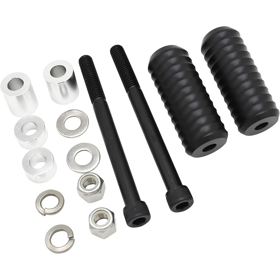 Motorcycle 4" Upper Shock Mount Frame Sliders Falling Crash Protector Guards Falling Side Protector No Cut Kits for Dyna 2006 - 2017 (Style C) - Just Closeouts Canada Inc.